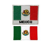 Bandiera di tutti i paesi e set con nome - Distintivi ricamati termoadesivi e da cucire con bandiera nazionale per giacche, cappelli, zaini, jeans, gilet e progetti fai da te (Messico)