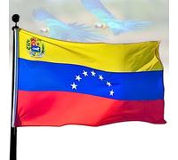Bandiera di Venezuela 7 Stelle - 90x150 cm, Bandera de Venezuela Grande, per Decorazione e Eventi, Ideale per Interni ed Esterni. Combina la tua Bandiera Venezuela con altri Prodotti Live your Roots
