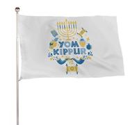 Bandiera di Yom Kippur, striscione per esterni, decorazione per feste, arazzo da parete, 35x59 pollici