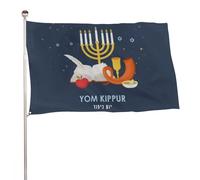 Bandiera di Yom Kippur, striscione per esterni, decorazione per feste, arazzo da parete, 35x59 pollici