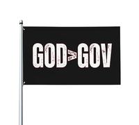 Bandiera Dio è più grande del governo 3x5 - Stendardo politico religioso, bandiera da esterno "La fede supera il governo"
