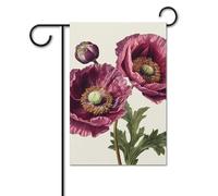 Bandiera dipinta a mano con fiori rossi 30,5 x 45,7 cm bandiere per esterni divertente bandiera per feste banner stampato su entrambi i lati bandiere da giardino benvenuto fuori cortile bandiera per