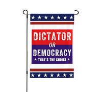 Bandiera "Dittatore o democrazia, questa è la scelta", 31,75 x 45,75 cm, pro-democrazia, da giardino, bifaccia