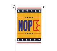 Bandiera divertente "No, no, re in America", 12,5" x 18", "Salva la democrazia, resisti al fascismo", bandiere da giardino, striscioni bifacciali, cartelli da giardino