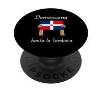 Bandiera Dominicana Bandera Repubblica Dominicana Hasta La Tambora PopSockets PopGrip Adesivo