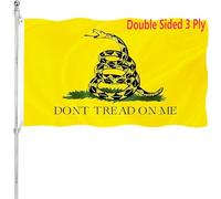 Bandiera Dont Tread On Me 3x5 Outdoor 240D resistente poliestere doppio lato bandiera Gadsden colori vivaci intestazione tela durevole con 2 occhielli in ottone Tea Party Sonaglio Snake Banner