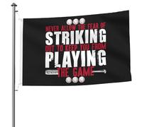Bandiera Doppia Cucitura Bandiere Baseball Never Allow The Fear Of Striking Out To Keep You Stampa Striscioni Di Bunting Per Decorazione All'Aperto Celebrazione 90X150Cm