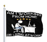 Bandiera Doppia Cucitura Bandiere Da Giardino Work From Home Motivation Wfh And Winning Design Con Occhielli Flag Per Balcone Parata Ristoranti 90X150Cm