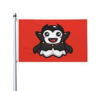 Bandiera Doppia Cucitura, Cute Dracula Ghosts Colori Vivaci Bandiere Da Balcone Per Giardino Esterno Flag 90X150Cm