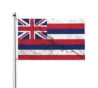 Bandiera Doppia Cucitura, Flag Of Hawaii Texture Effect Personalizzata Bandiere Per Balcone Decorazione Bandierine Della Decorazione 90X150Cm