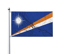 Bandiera Doppia Cucitura, Flag Of The Hall Islands Texture Effect Poliestere Bandiere Per Parata Interno Bandierine Della Decorazione 90X150Cm