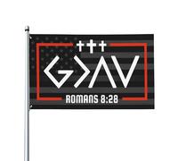 Bandiera Doppia Cucitura, God Is Greater Than The Highs And Lows Cross Jesus Poliestere Bandiere Da Giardino Per Celebrazione Parata Striscioni Di Bunting 90X150Cm