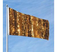 Bandiera dorata con paillettes luccicanti, 0,6 x 0,9 m, doppia faccia, non sbiadisce, bandiera da giardino di benvenuto, bandiera da giardino con ottone per esterni, decorazione per cortile, portico