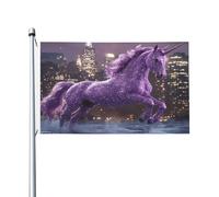 Bandiera double-face con cavallo d'angelo, 0,9 x 1,5 m, striscione resistente per decorazioni da esterno e giardino, stampa su entrambi i lati, facile da installare