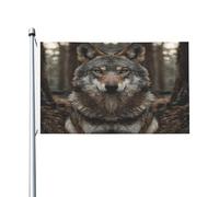 Bandiera double-face con lupi nella foresta, 9 x 1,5 m, resistente, per esterni e giardino, perfetta per camera da letto e giardino