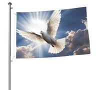 Bandiera Dove da 2x3 piedi, stampa fronte-retro, per esterni, con occhielli, sfondo fotografico per decorazioni interne ed esterne