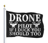 Bandiera Drone If I Duck You Should Too Bandiere Da Cortile Stagionale Con Occhielli Bandiere Per Estiva Soggiorno Il Portico 90X150Cm