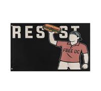 Bandiera Durevole Bandiere Da Giardino Resist Dc The Sandwich Guy Free Dc, Dc Sandwich Guy Stampa Striscioni Di Bunting Per Giardino Celebrazione Ristoranti 90X150Cm