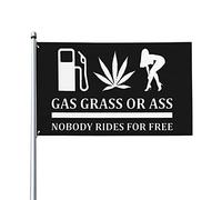 Bandiera Durevole, Gas Grass Or Ass Nobody Ridings For Freegarden Poliestere Bandiere Da Giardino Per Balcone Conferenza Bandierine Della Decorazione 90X150Cm