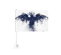 Bandiera Eagle Alaska per auto e camion, bandiera bifacciale per finestrini auto, 12"H x 18"W