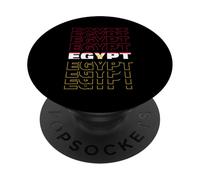 Bandiera egiziana testo tipografia Egitto viaggio souvenir PopSockets PopGrip Adesivo
