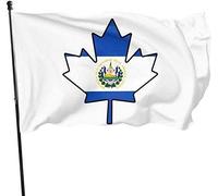 Bandiera El Salvador Canada Foglia d'acero-1 Sottomarino SSBN Bandiera di pattuglia deterrente Stampa singola Bandiera decorativa da giardino per esterni 3x5 Ft