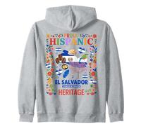 Bandiera El Salvador Idea per Bambini e Patrimonio salvadoregno ispanico Felpa con Cappuccio