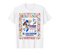 Bandiera El Salvador Idea per Bambini e Patrimonio salvadoregno ispanico Maglietta