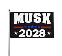 Bandiera Elon Musk 2028 Elon Musk per Presidente 3x5 piedi, decorazione per esterni e interni, striscione per processione con 2 occhielli