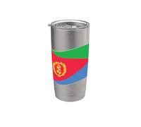 Bandiera Eritrea Stato dell'Eritrea Corno d'Africa Mar Rosso Bicchiere termico in acciaio inox doppia parete