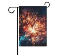 Bandiera esplosione fuochi d'artificio 30,5 x 45,7 cm poliestere double face bandiere da giardino bandiere di benvenuto banner decorazione esterna per cortile portico prato
