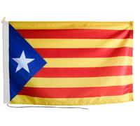 Bandiera Estelada Blava con corda e levetta - fatta a mano nel Regno Unito