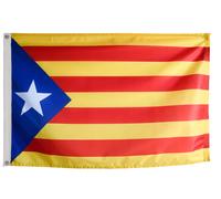 Bandiera Estelada Blava con occhielli - fatta a mano nel Regno Unito