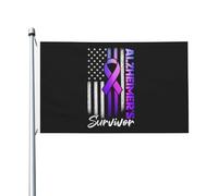 Bandiera Esterna Alzheimer'S Survivor Bandiere Stagionale Stagionale Bandiere Da Cortile Per Balcone Il Portico Celebrazione 90X150Cm