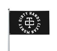 Bandiera Esterna Dirty Hands Clean Money Striscione Stagionale Con Occhielli Bandiera Da Cortile Per Celebrazione Sport Decorazione 152X90Cm