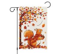 Bandiera Esterna Fall Welcome Autumn Maple Tree Squirrel 30X45Cm Bandiera Da Cortile Resistenti Decorative Banner Per Campionato Spiaggia Festival