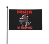 Bandiera Esterna Ninja In Training Banner Stagionali Appendere Bandiere Per Spiaggia Festival Feste 90X150Cm