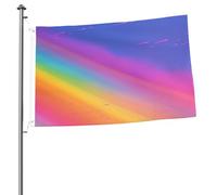 Bandiera estetica arcobaleno 0,6 x 0,9 m stampa su entrambi i lati bandiere da giardino bandiera da cortile per esterni bandiere per vacanze banner regalo con occhielli sfondo fotografico per interni