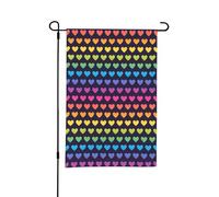 Bandiera estiva da giardino bifacciale con motivo sfumato arcobaleno senza cuciture, 12x18 pollici, per esterni