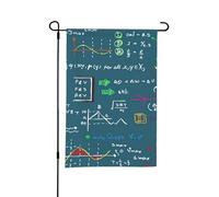 Bandiera estiva da giardino bifacciale da esterno con formula matematica stampata, 12x18 pollici