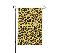 Bandiera estiva da giardino bifacciale, motivo: leopardo giallo ghepardo, 12x18 pollici, per esterni