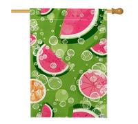 Bandiera estiva da giardino con bolle di frutta, anguria, arancia, agrumi, decorazione per la casa, striscione stagionale, design su entrambi i lati, decorazione per prato esterno, 71 x 101 cm