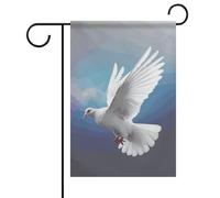 Bandiera estiva da giardino con colomba della pace, 30,5 x 45,7 cm, bandiera primaverile da giardino, benvenuto stagionale, decorazione per esterni