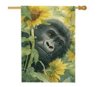 Bandiera estiva da giardino con girasole, bandiera gialla rustica floreale per esterni, bandiera da giardino in iuta su entrambi i lati, decorazione stagionale per prato 71 x 101 cm