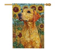 Bandiera estiva da giardino con girasole per cani, bandiera gialla floreale per esterni, bandiera decorativa su entrambi i lati, per casa, patio, prato, feste, 71 x 101 cm