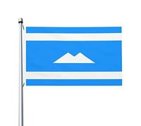 Bandiera Etnica Dei Popoli Balkar E Karachay (Karachay-Balkaria) Con 2 Occhielli Bandiere Di Benvenuto Resistente Alle Intemperie Bandiere Da Giardino Decorazione Per Interni Patio 90X150Cm