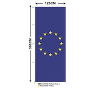 Bandiera Europa, 120 x 300 cm, formato verticale, bandiera UE del Consiglio d'Europa