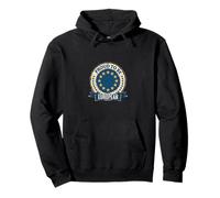 Bandiera Europa Retro Stelle Unione Felpa con Cappuccio