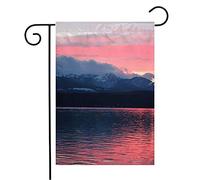 Bandiera Fabulous Pink Sunset Landscape Over Baynes Sound Outside Parks Island Scene Colours Outdoor Decorazione Bandiera In Poliestere, Per Feste Estive, Feste Strada, 30x45cm