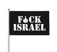 Bandiera "Fanculo Israele" 3x5 Bandiere anti-Israele per la Palestina, per esterni, camera da letto, cortile, decorazioni per la casa, striscione